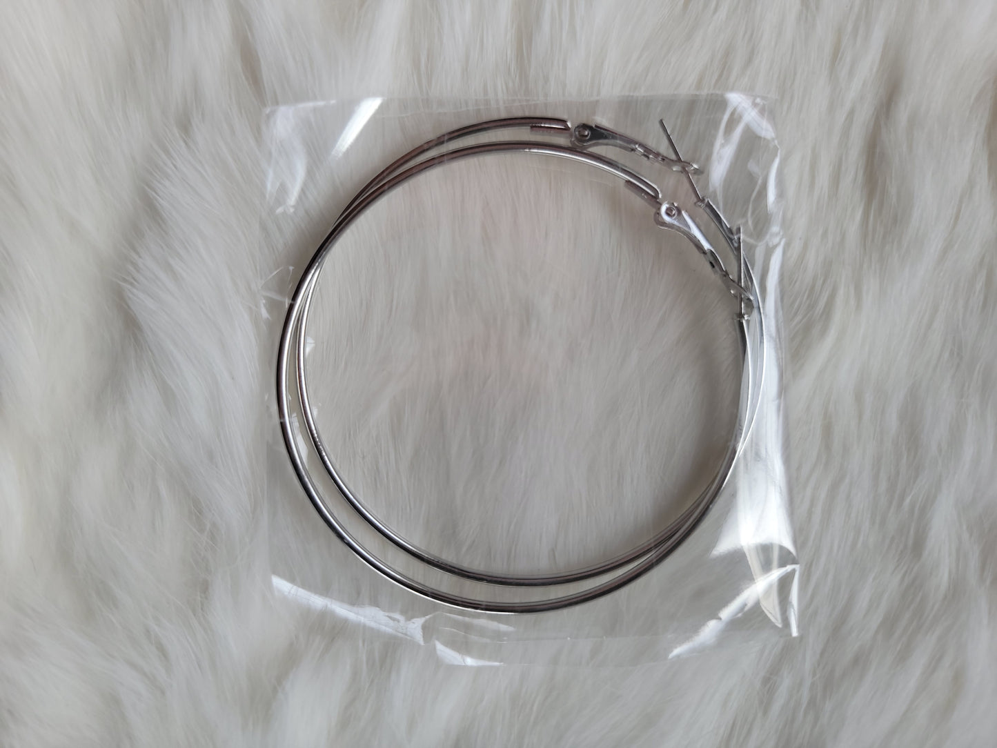 60mm Silver Hoops