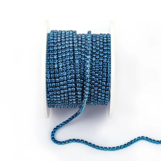 Rhinestone Banding Metal ss6: Blue Zircon