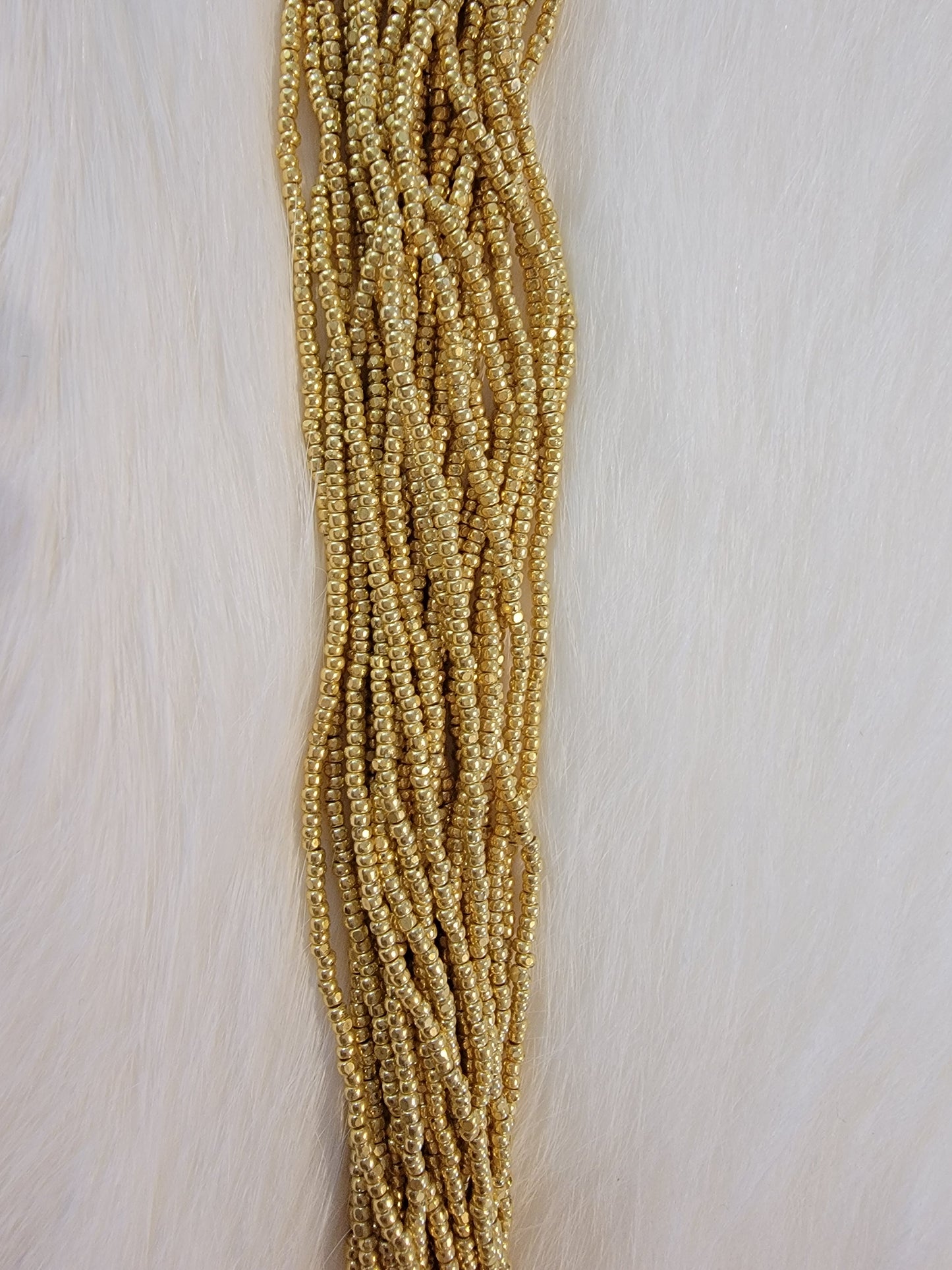 Charlotte Cut Beads - 13/0 - Metallic Light Gold