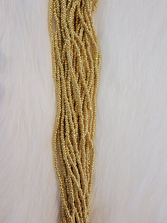 Charlotte Cut Beads - 13/0 - Metallic Light Gold