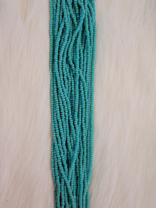 Charlotte Cut Beads - 13/0 - Opaque Green Turquoise