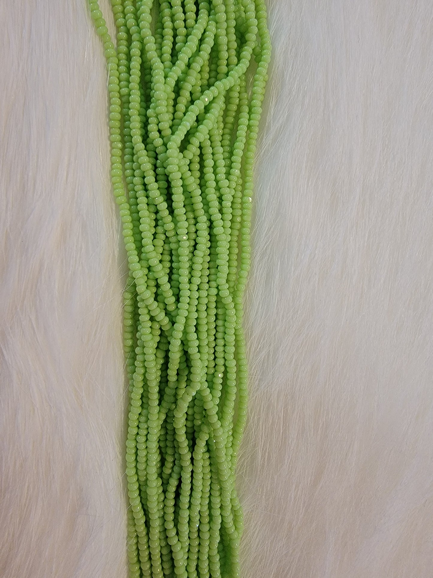 Charlotte Cut Beads - 13/0 - Opaque Pale Green