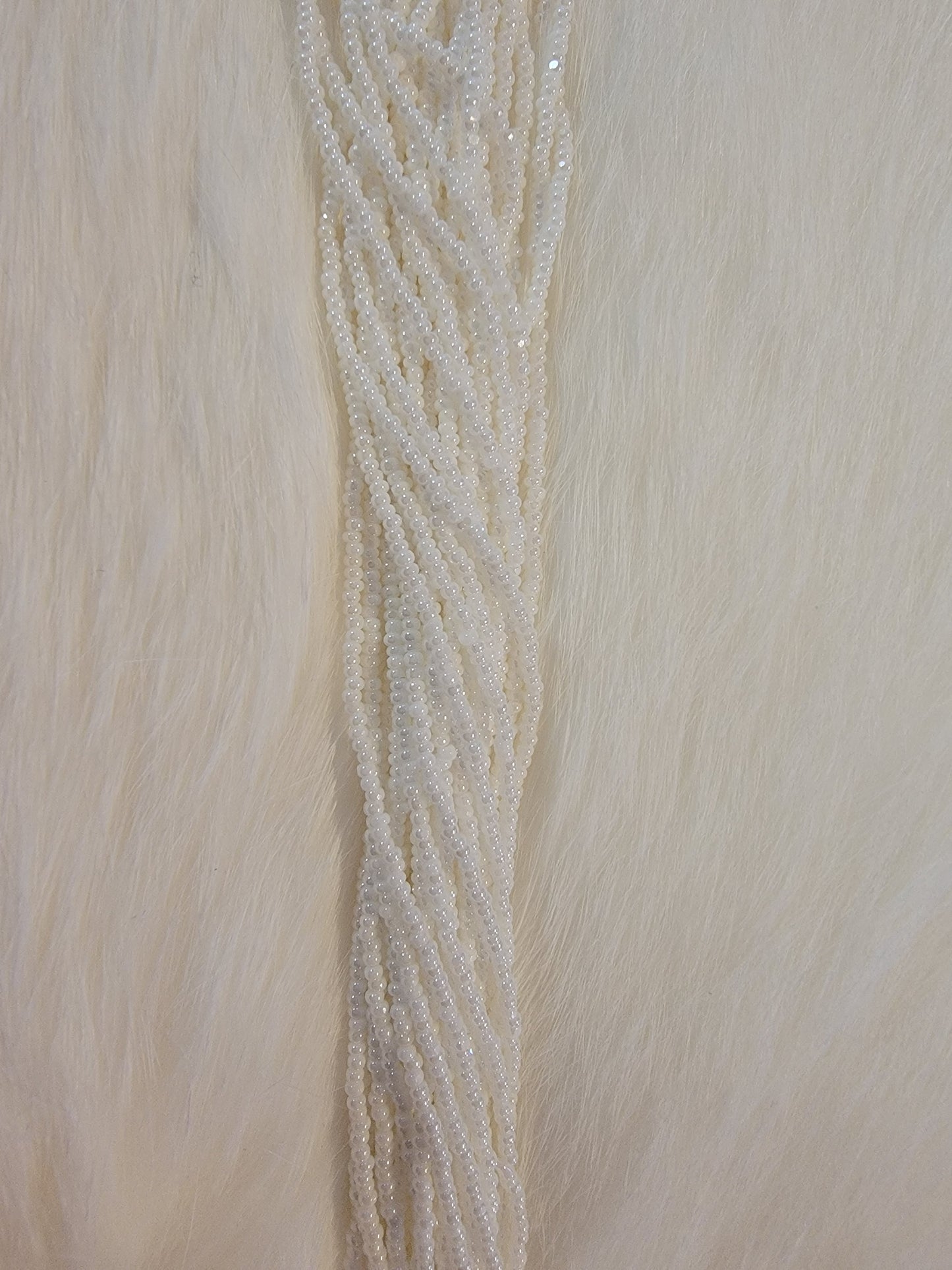 Charlotte Cut Beads - 13/0 - Opaque White Luster