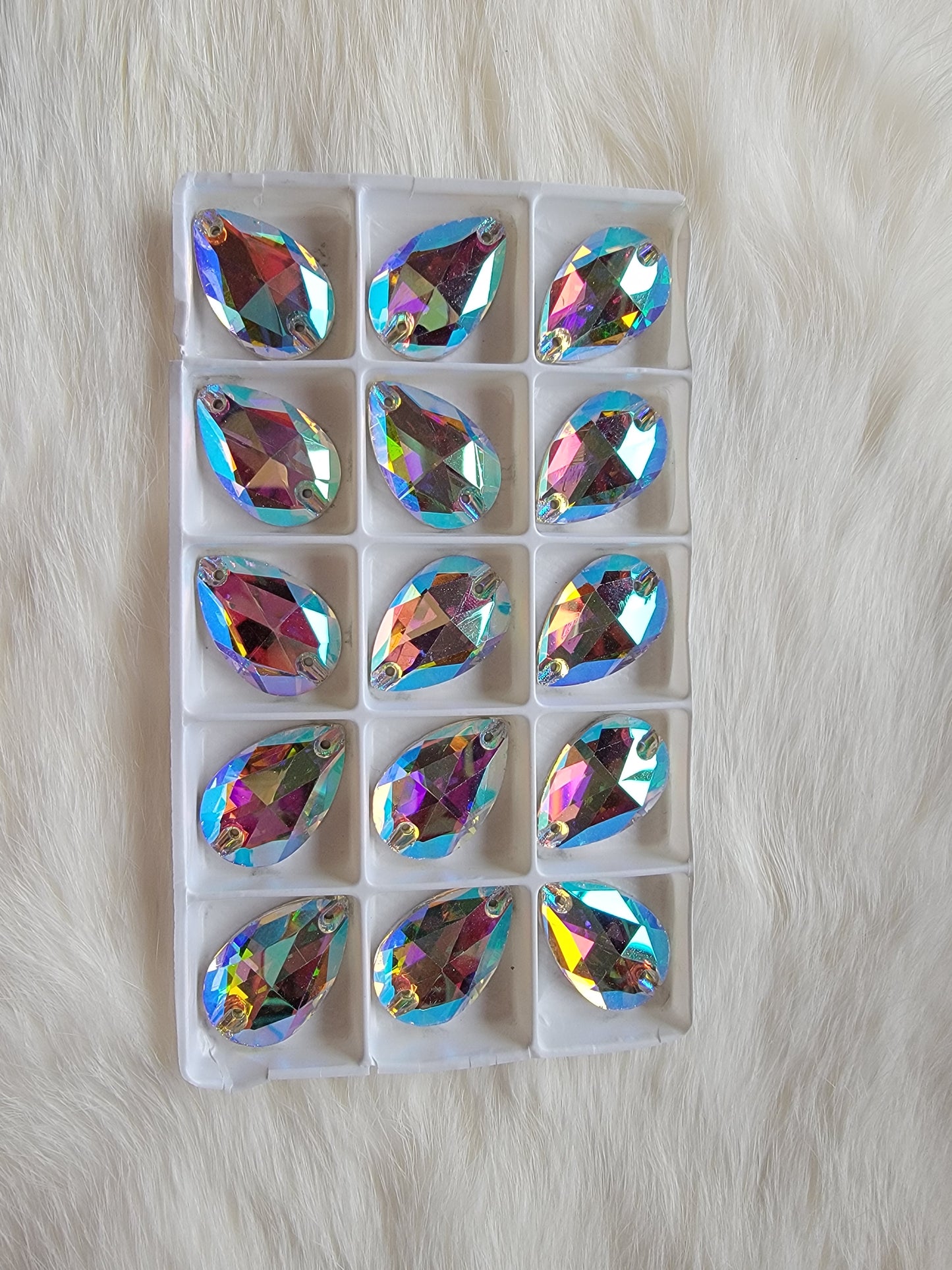 Crystal AB Gem Trays 15 pieces