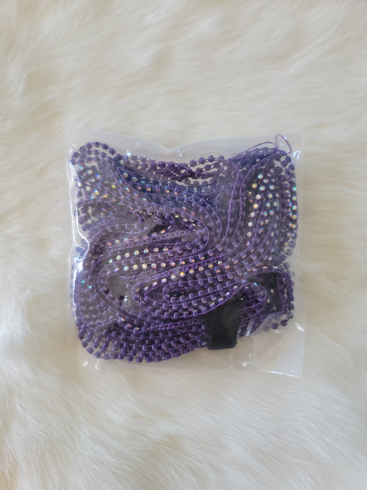 Rhinestone banding Plastic ss6: Dark Purple AB