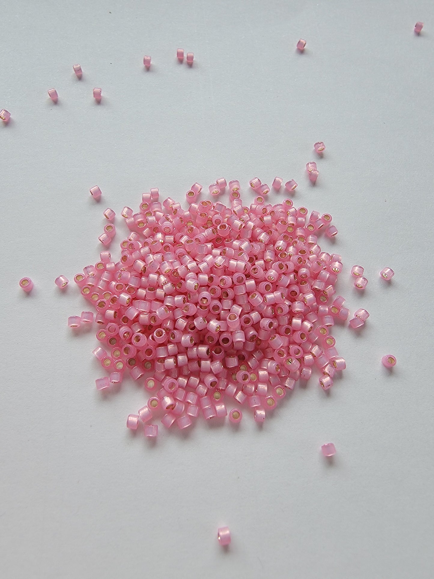 Delicas - Size 11/0 - Dyed Silverlined Pink Alabaster