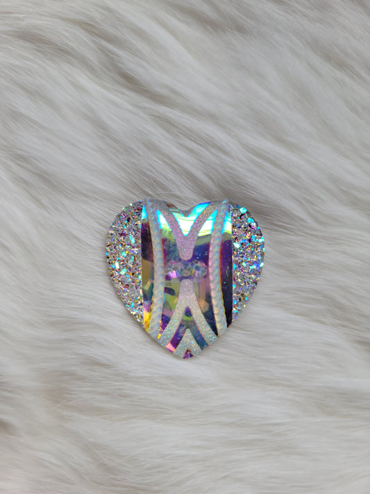Large sparkle heart cabs