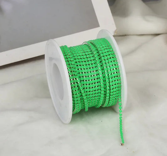 Rhinestone Banding Metal ss6: Opal Green