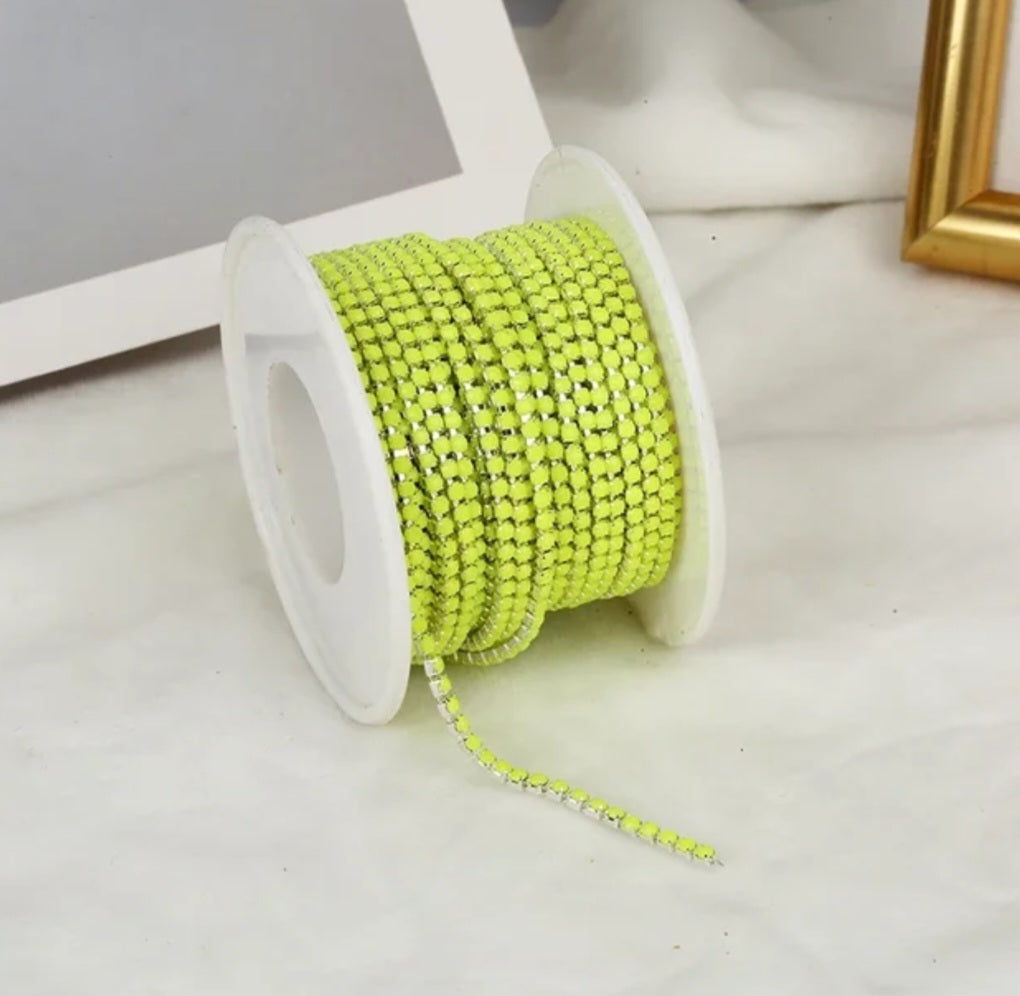 Rhinestone Banding Metal ss6: Opal light yellow