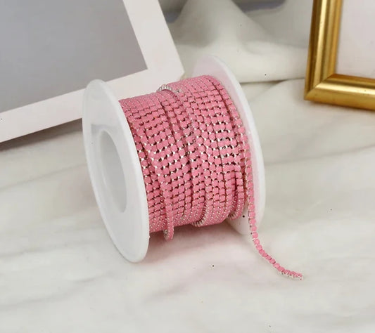 Rhinestone Banding Metal ss6: Opal pink