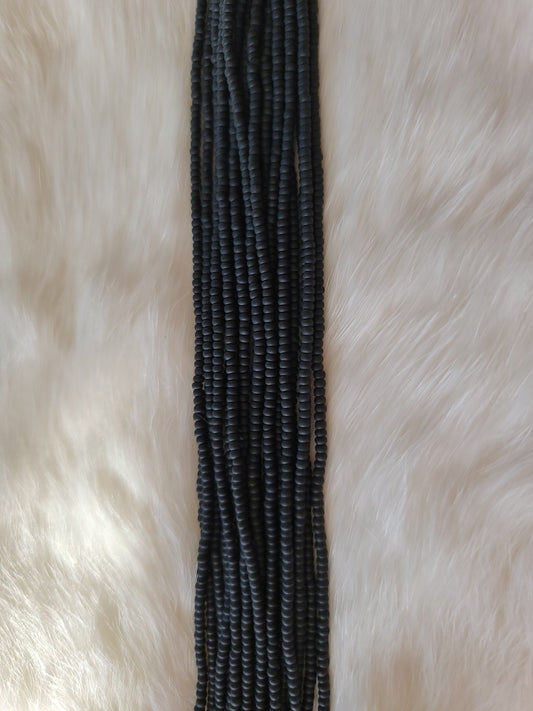 Czech Beads - 11/0 - Opaque Matte Black