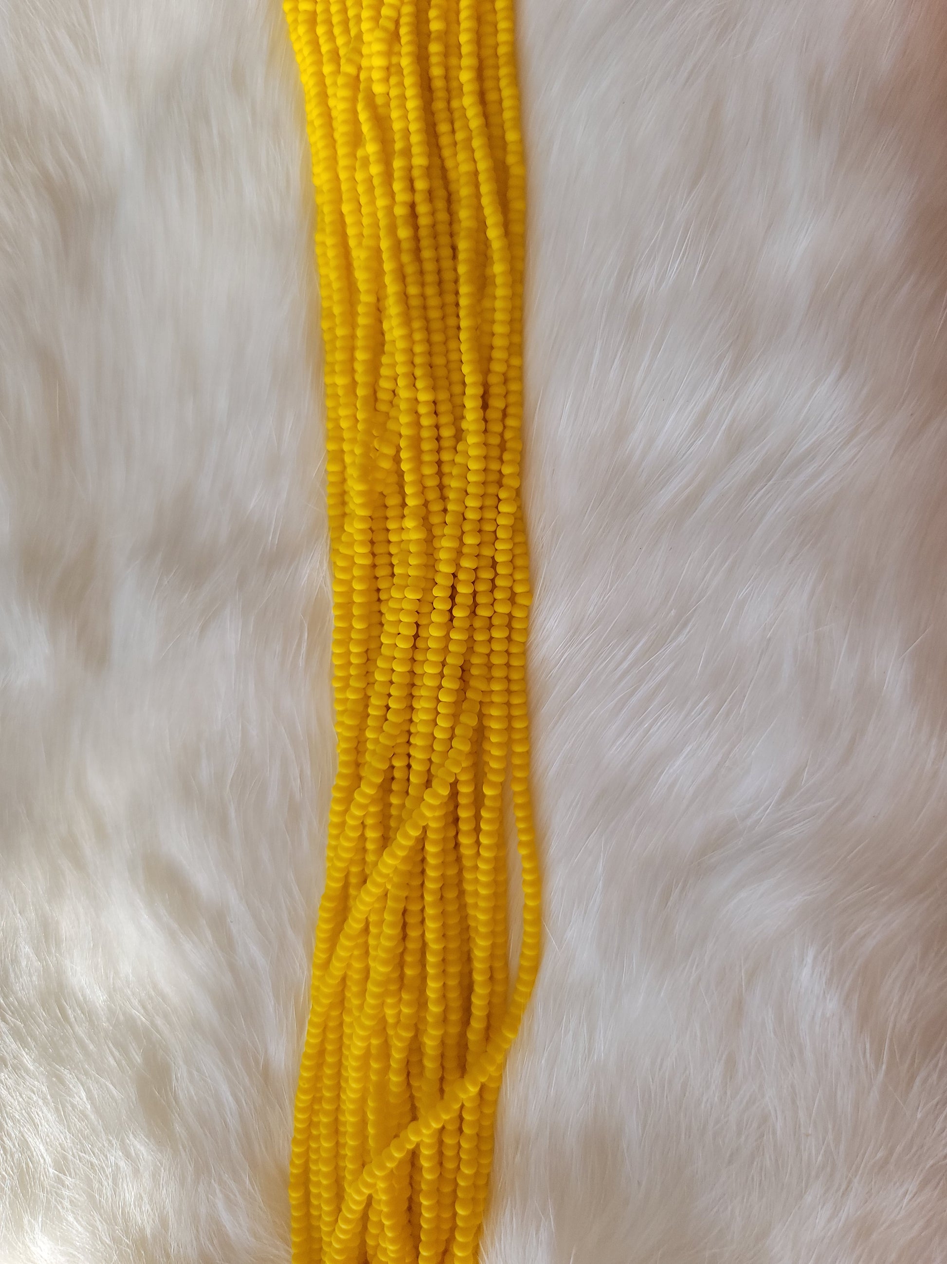 Czech Beads - 11/0 - Opaque Matte Yellow