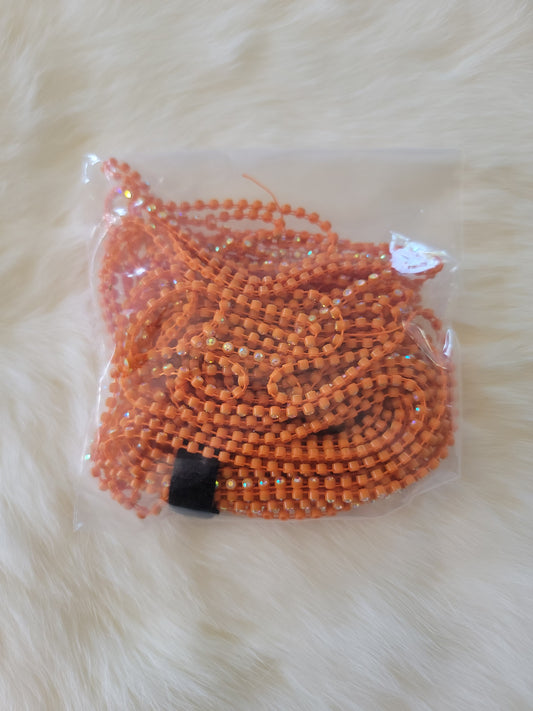 Rhinestone banding Plastic ss6: Orange AB