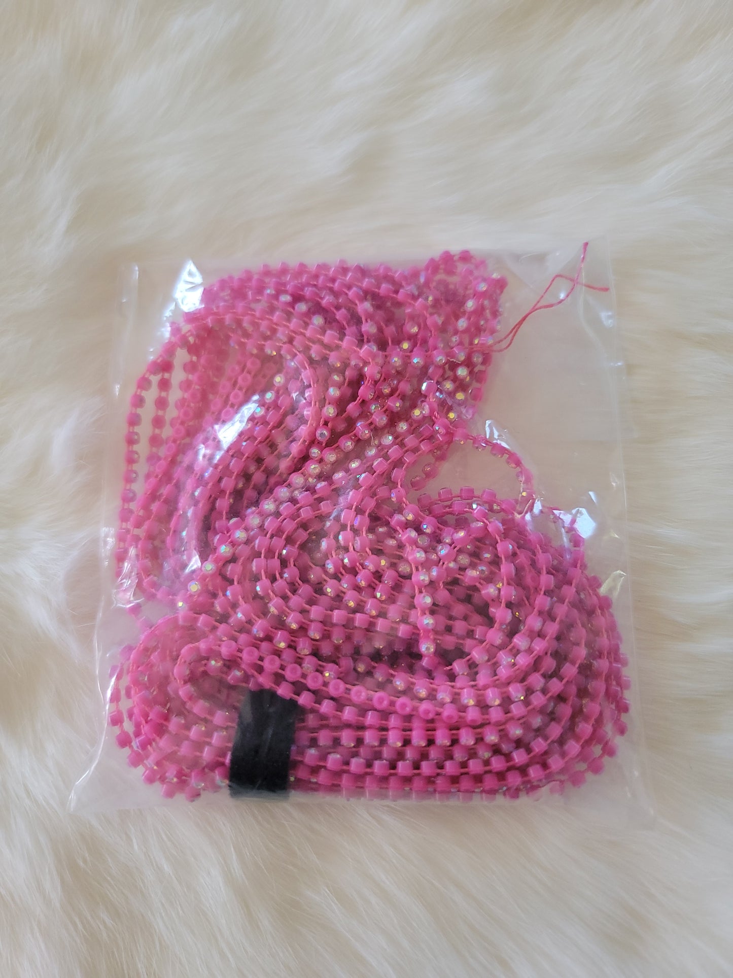 Rhinestone banding Plastic ss6: Pink AB