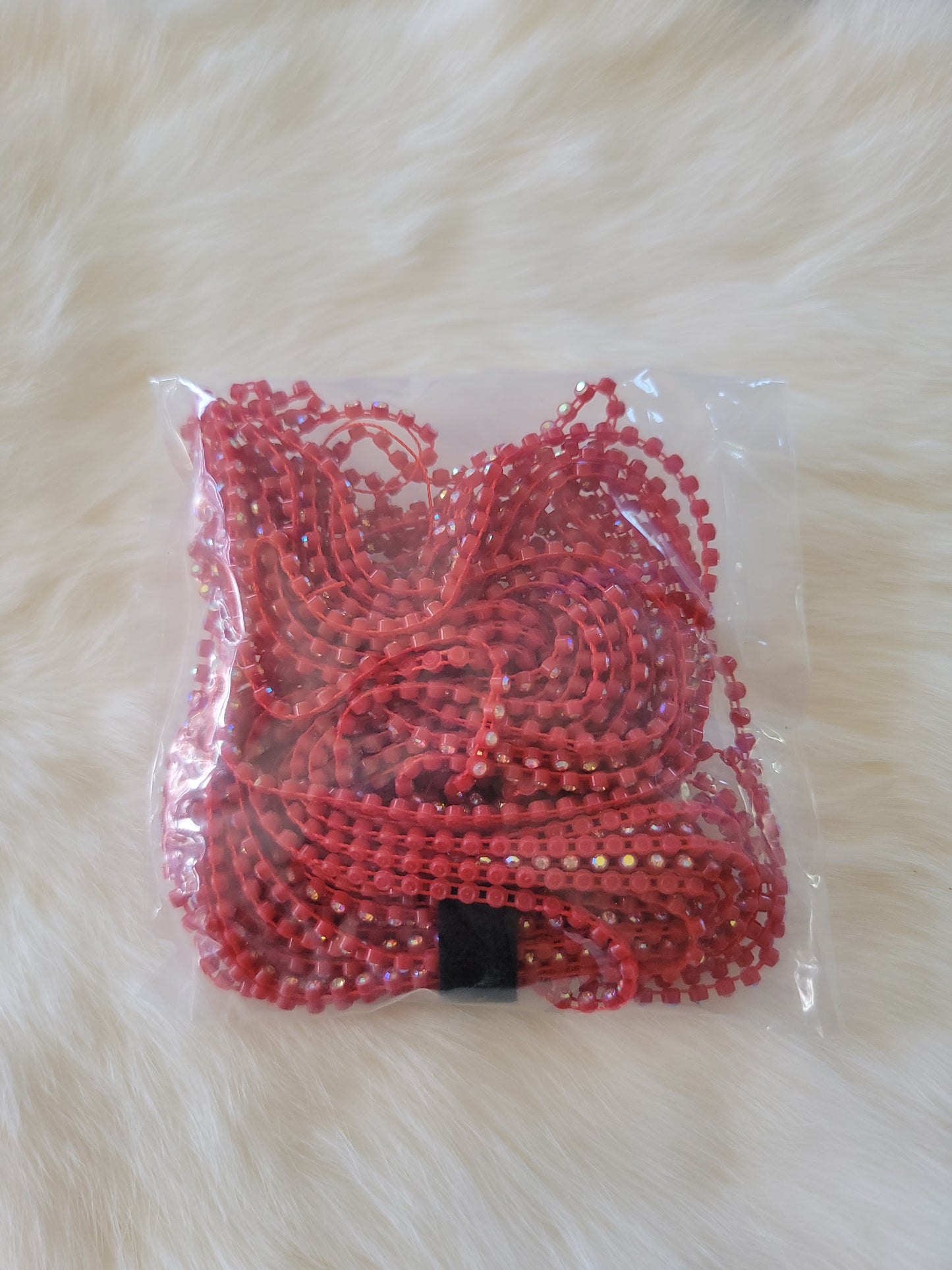 Rhinestone banding Plastic ss6: Red AB