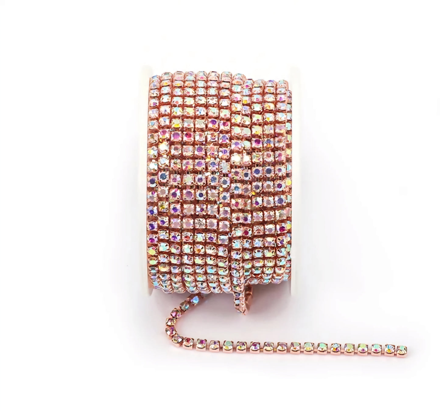 Rhinestone Banding Metal ss6: Rose Gold AB