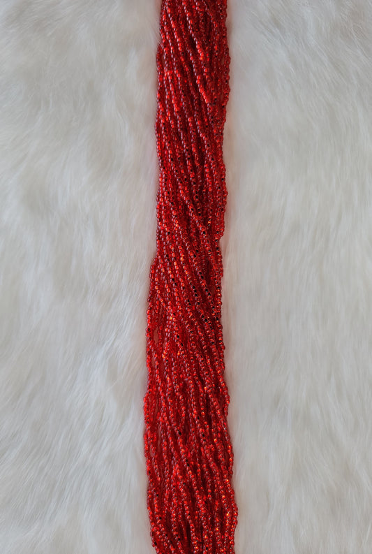 Czech Beads - 11/0 - Silverlined Red