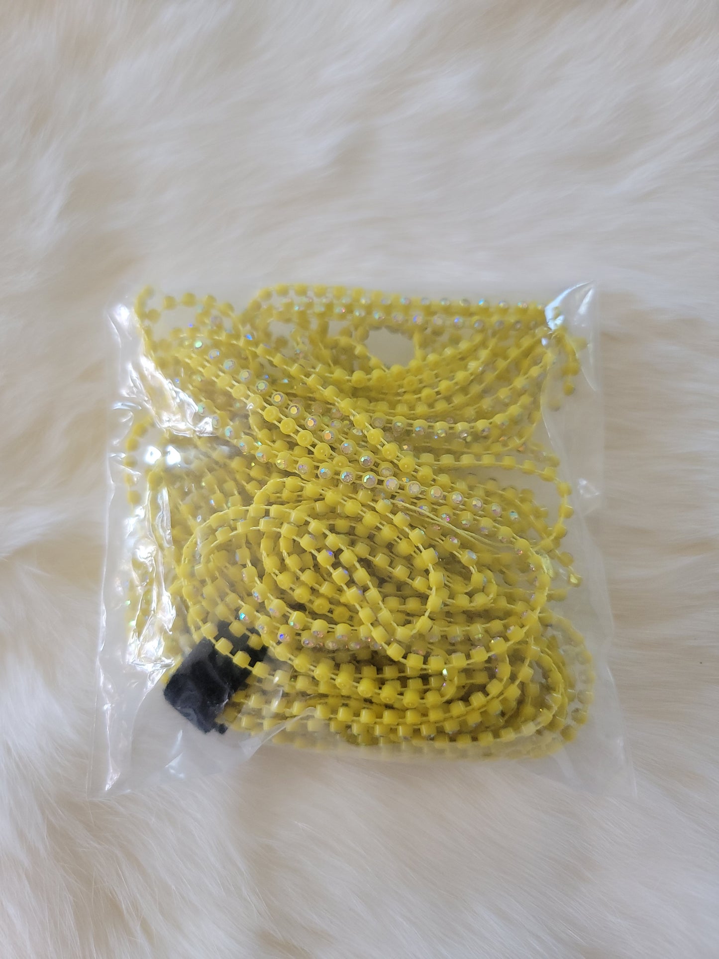 Rhinestone banding Plastic ss6: Yellow AB