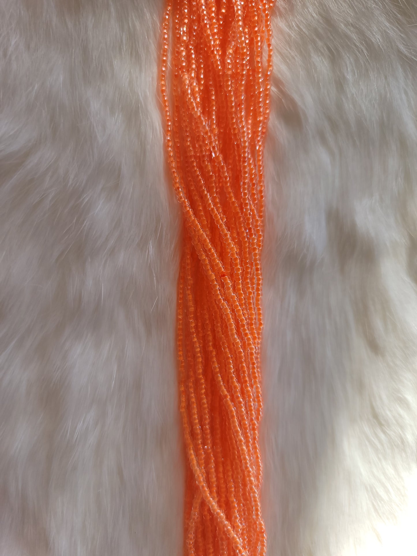 Czech Beads - 11/0 - Transparent Neon Orange