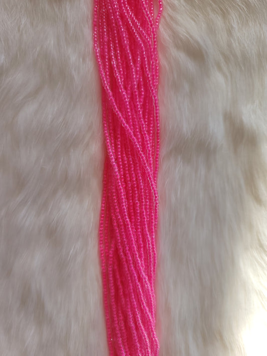 Czech Beads - 11/0 - Transparent Neon Pink